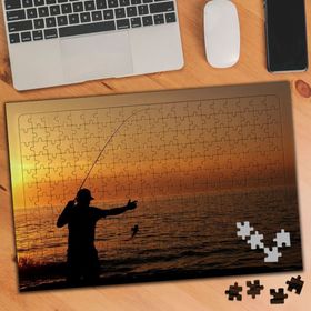 024573 Gün Batımında Balık Tutan Adam 240 Parça Puzzle Yapboz
