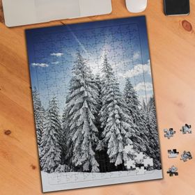024823 Karlı Ağaçlar Kar Dağı 240 Parça Puzzle Yapboz