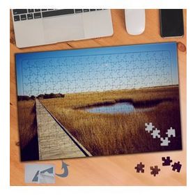 025 Gölde Sarı Otlar Doğa Manzarası 240 Parça Puzzle Yapboz Tablo
