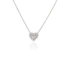 0,28 ct G VS1 Pırlanta Kalp Kolye