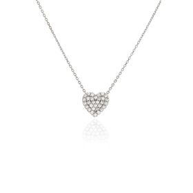 0,28 ct G VS1 Pırlanta Kalp Kolye