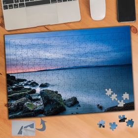 029 Denizde Kayalıklar Manzarası 240 Parça Puzzle Yapboz Tablo