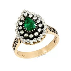 0,31 ct Pırlanta Zümrüt Elmas Yüzük