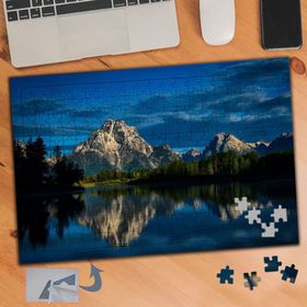 031 Göle Yansıyan Dağ Manzarası 240 Parça Puzzle Yapboz Tablo