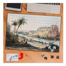 032 Eski Dönem İllüstrasyon Dağ 240 Parça Puzzle Yapboz Tablo
