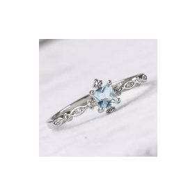 0,34 ct Pırlanta Aquamarin Exuslave Yüzük