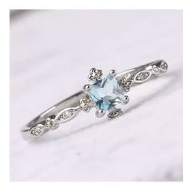 0,34 ct Pırlanta Aquamarin Exuslave Yüzük