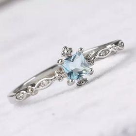 0,34 ct Pırlanta Aquamarin Exuslave Yüzük