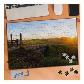 036 Güneşin Batışı Ve Köy Yolu 240 Parça Puzzle Yapboz Tablo