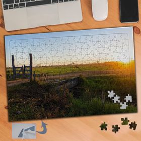 036 Güneşin Batışı Ve Köy Yolu 240 Parça Puzzle Yapboz Tablo