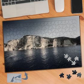 037 Deniz Kenarında Kayalık Manzarası 240 Parça Puzzle Yapboz Tablo