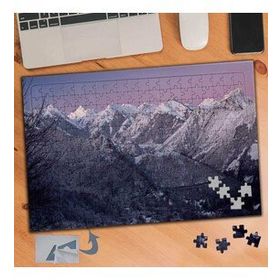 042 Mor Gökyüzü Ve Karlı Dağlar 240 Parça Puzzle Yapboz Tablo