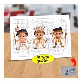 043 Kızılderili Mutlu Minik Çocuklar 99 Parça Puzzle Yapboz Tablo