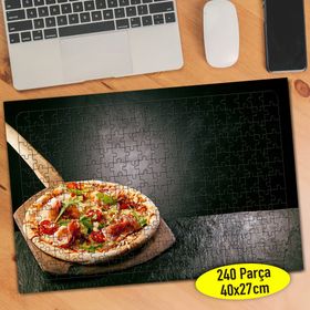 044349 Üçgen Dilimli Lezzetli Pizza Fırın 240 Parça Puzzle Yapboz