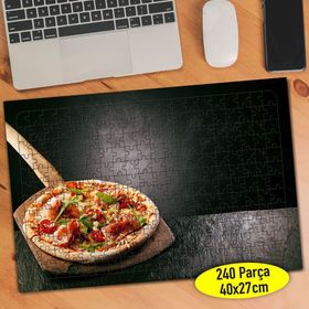 044349 Üçgen Dilimli Lezzetli Pizza Fırın 240 Parça Puzzle Yapboz