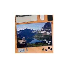 045 Dağların Arasında Göl Manzarası 240 Parça Puzzle Yapboz Tablo