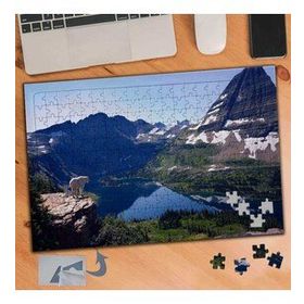 045 Dağların Arasında Göl Manzarası 240 Parça Puzzle Yapboz Tablo