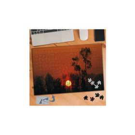 046 Gün Batımında Ağaç Manzarası 240 Parça Puzzle Yapboz Tablo