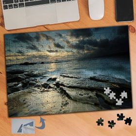 048 Gri Bulutlu Gökyüzü Manzara 240 Parça Puzzle Yapboz Tablo