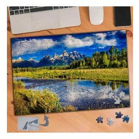 049 Yeşil Ağaçlar Doğa Manzarası 240 Parça Puzzle Yapboz Tablo