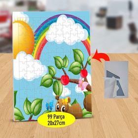 05 Güneşli Havada Çiçek Açan Dallar 99 Parça Puzzle Yapboz Tablo