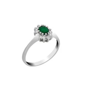 0,50 ct Pırlanta Zümrüt Yüzük