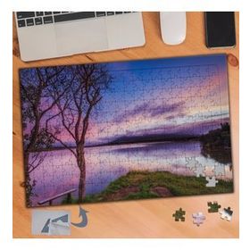 052 Ağaç Ve Göl Tabiat Manzarası 240 Parça Puzzle Yapboz Tablo