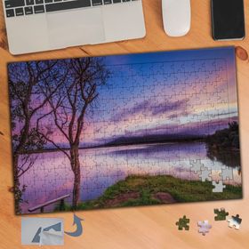 052 Ağaç Ve Göl Tabiat Manzarası 240 Parça Puzzle Yapboz Tablo