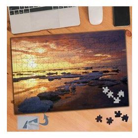054 Göle Yansıyan Gün Batımı 240 Parça Puzzle Yapboz Tablo