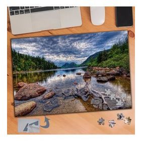 055 Gökyüzü Göl Tabiat Manzarası 240 Parça Puzzle Yapboz Tablo