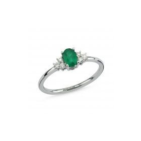 0,59 ct Pırlanta Emerald G-SI Beyaz Altın Yüzük