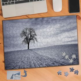 063 Kurumuş Toprak Ve Ağaç 240 Parça Puzzle Yapboz Tablo