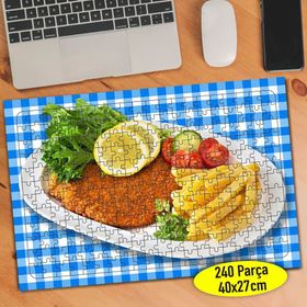 0631 Piknik Örtüsünün Üstünde Fast Food 240 Parça Puzzle Yapboz