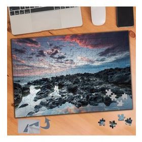 064 Kızıl Gökyüzü ve Kayalıklar 240 Parça Puzzle Yapboz Tablo