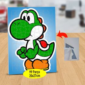 065 Gülümseyen Sevimli Dinazor 99 Parça Puzzle Yapboz Tablo