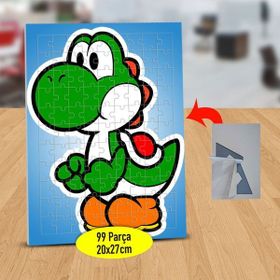 065 Gülümseyen Sevimli Dinazor 99 Parça Puzzle Yapboz Tablo