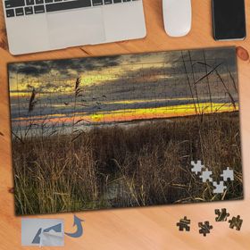065 Uzun Sararmış Otlar Manzara 240 Parça Puzzle Yapboz Tablo