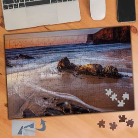066 Denizdeki Kaya Parçaları Manzara 240 Parça Puzzle Yapboz Tablo