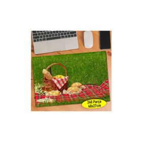066 Yeşil Çimenler Üstünde Piknik Sepeti 240 Parça Puzzle Yapboz