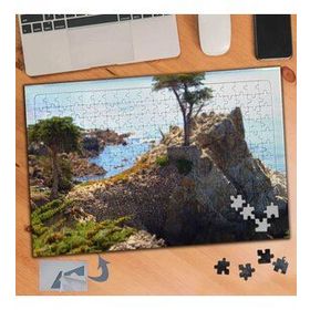 068 Kayalıkta Büyüyen Ağaç Manzarası 240 Parça Puzzle Yapboz Tablo