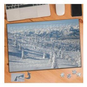 069 Beyaz Karlı Ağaç Doğa Manzarası 240 Parça Puzzle Yapboz Tablo