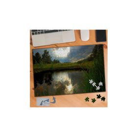 073 Göl Kenarında Doğa Manzarası 240 Parça Puzzle Yapboz Tablo