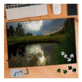 073 Göl Kenarında Doğa Manzarası 240 Parça Puzzle Yapboz Tablo