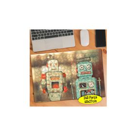 0777 Nostajik Robot Oyuncaklar Fotoğrafı 240 Parça Puzzle Yapboz