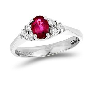0,79 Ct Pırlanta Yakut Yüzük