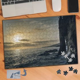082 Gün Batımında Deniz Manzarası 240 Parça Puzzle Yapboz Tablo