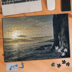 082 Gün Batımında Deniz Manzarası 240 Parça Puzzle Yapboz Tablo
