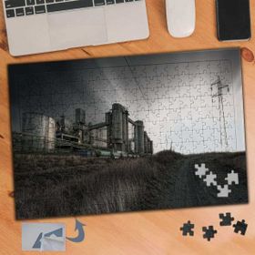 083 Yol Kenarında Fabrika 240 Parça Puzzle Yapboz Tablo