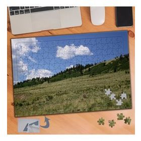 088 Kırsal Yeşil Ova Manzarası 240 Parça Puzzle Yapboz Tablo