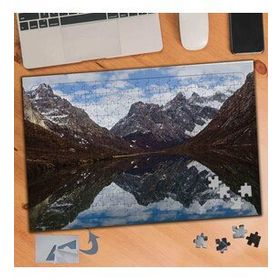 089 Karlı Dağların Göle Yansıması 240 Parça Puzzle Yapboz Tablo